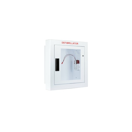 Cubix Safety Semi Recessed, Alarmed and Strobed, Large AED Cabinet SR-Ls